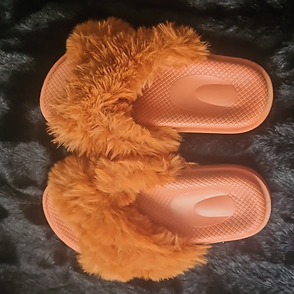 Cute Faux Fur Fluffy Slides